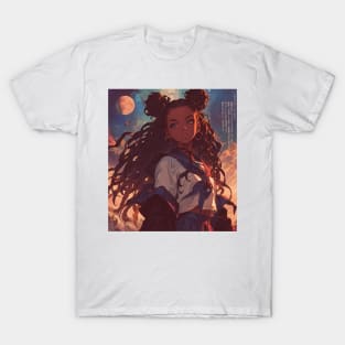 Melanated Anime Girl T-Shirt